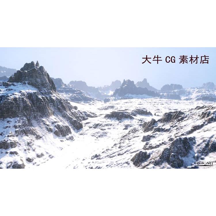 UE5虚幻 高原雪山模型 山脉大山雪景素材雪地雪景大西北场景 - 图2