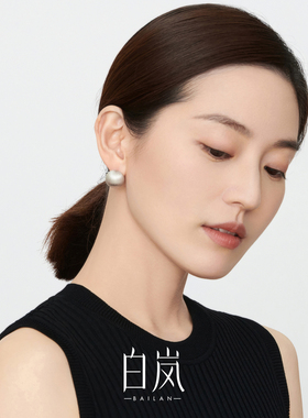 白岚拉丝圆球耳环女气质高级耳钉新款小众金色轻奢耳饰ED2884-T