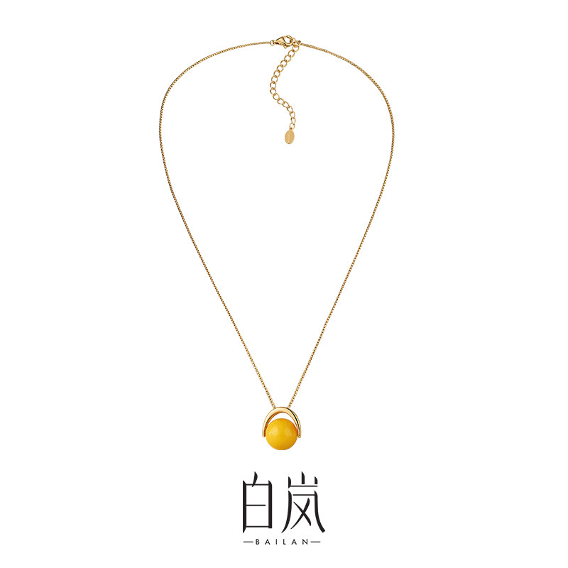 白岚蜜蜡项链女新款爆款项链秋冬配饰女轻奢小众设计款XL4570,淘宝优惠券,粉丝福利购,淘宝优惠卷