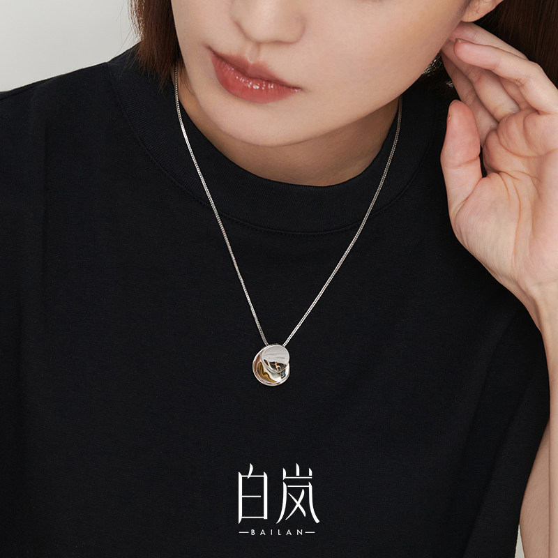 白岚轻奢小众设计感春夏925锁骨链 白岚项链