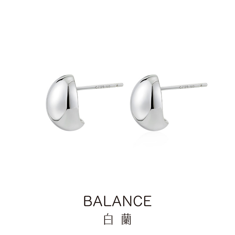 bn白兰小银豆纯银耳环女夏新款耳钉 bn耳钉