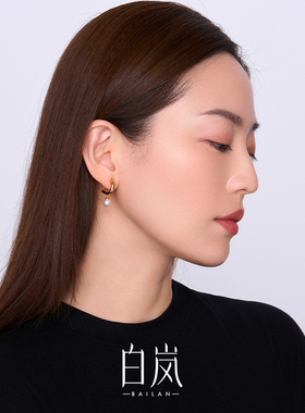 白岚弧线珍珠耳夹无耳洞耳饰耳环耳钉女轻奢配饰新款气质ED4566