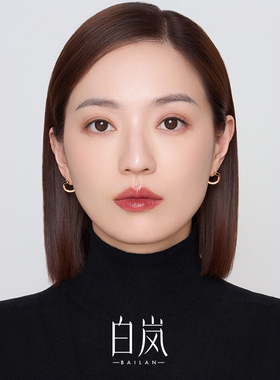 白岚圆初耳环女925银耳钉新款