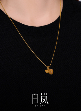 【12月上新】白岚红宝葫芦项链红宝石毛衣链女秋冬饰品首饰XL6032