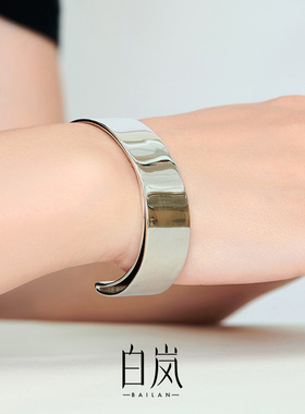 白岚925纯银手镯女小众设计感