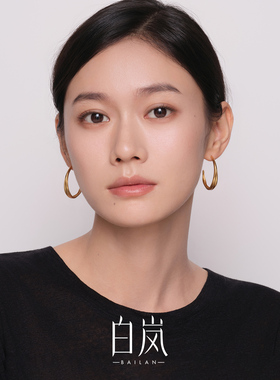 白岚生生耳圈小号女新款简约百搭小众设计轻奢精致耳饰ED5190-T