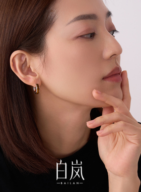 白岚女925银耳饰简约时尚