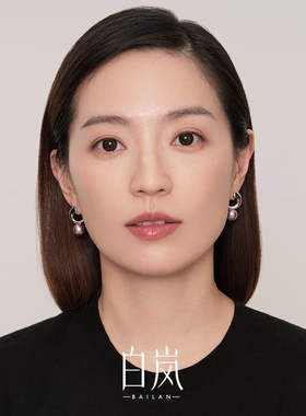 白岚爱迪生珍珠925纯银耳钉女