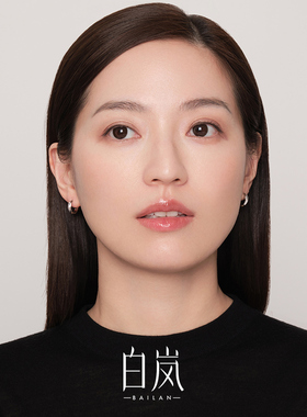 镜光耳圈白岚925银简约时尚女