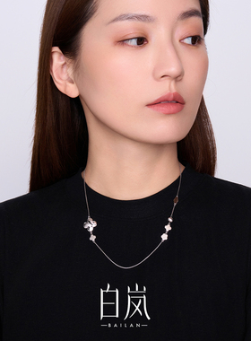 白岚花窗项链925银锁骨链毛衣链女高级轻奢新款饰品配饰XL5373