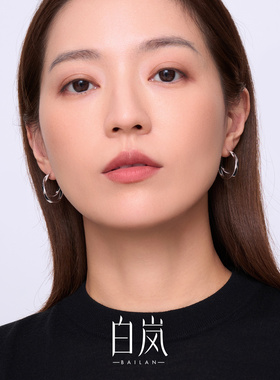 白岚丝路双圈耳扣女耳环简约耳饰新款精致饰品首饰高级感ED4858-T