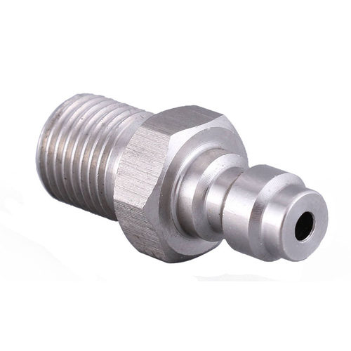 高压8mm快接公头不锈钢带单向阀充气嘴M10*1 螺牙1/8NPT 1/8BSPP - 图3