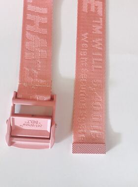 fashion新款粉色工业腰封金属头