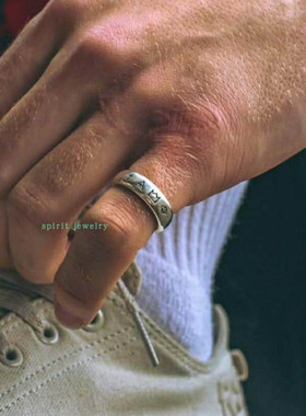 素圈新品情侣纯银时尚戒指刻字款