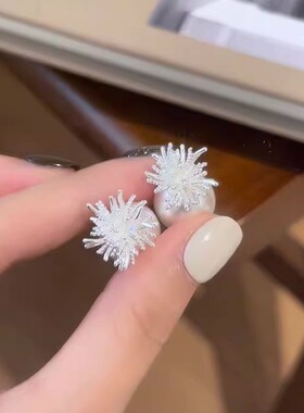 款两戴烟花珍珠耳钉女设计感气质