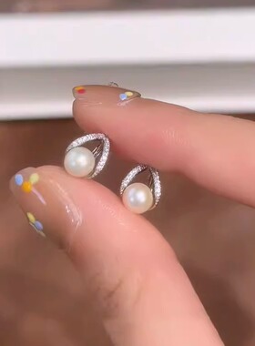 水滴珍珠耳环小众设计气质百搭