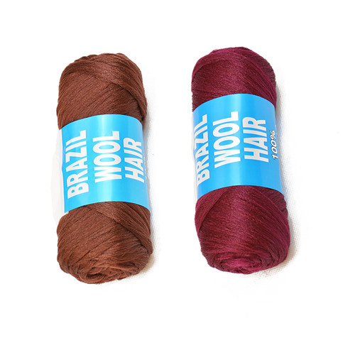 Brazil wool hair brazilian yarn 黑人假发线脏辫大辫子超轻发丝 - 图3