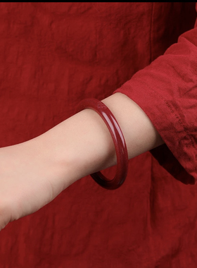 朱砂祥云手镯女高含量紫金
