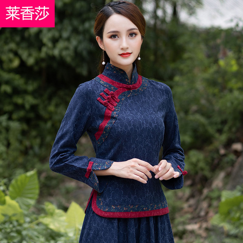 民国风中式唐装改良旗袍上衣女汉服 莱香莎上衣