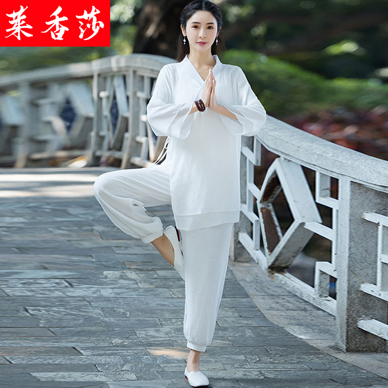 中式唐装复古棉麻茶服中国风禅修服 莱香莎上衣