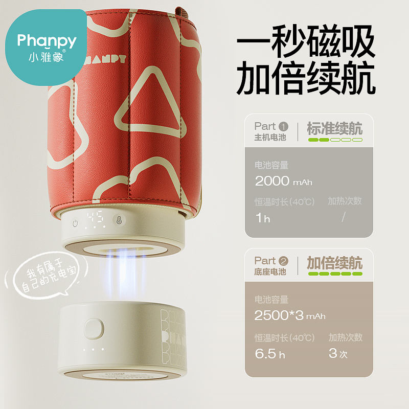 小雅象恒温奶瓶保温套婴儿暖奶温奶器蓄电款贝亲通用加热便携外出