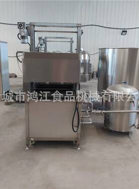 手撕风干鸭脖油炸线 鸭头全自动油炸机外置加热 鸭掌油炸设备厂家