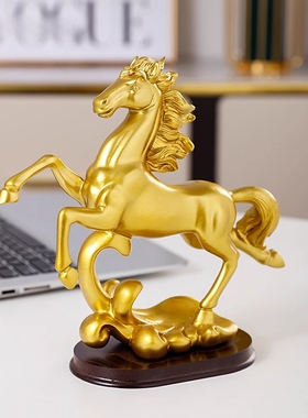 喜莱卡马到成功家居装饰品客厅工艺品风水摆件办公室桌面电视酒柜