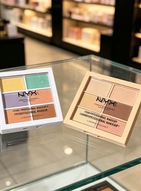 美国NYX六色遮瑕盘3CP04调色遮瑕膏遮黑眼圈泪沟痘印红血丝遮瑕盘