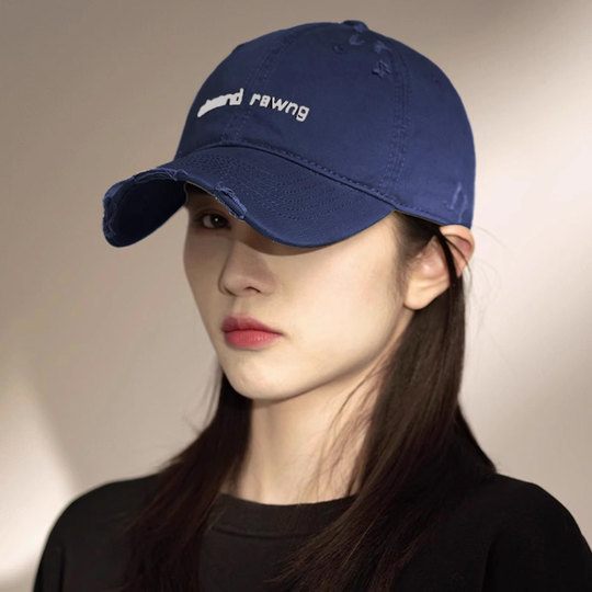 Soft top ins English washed hole baseball cap