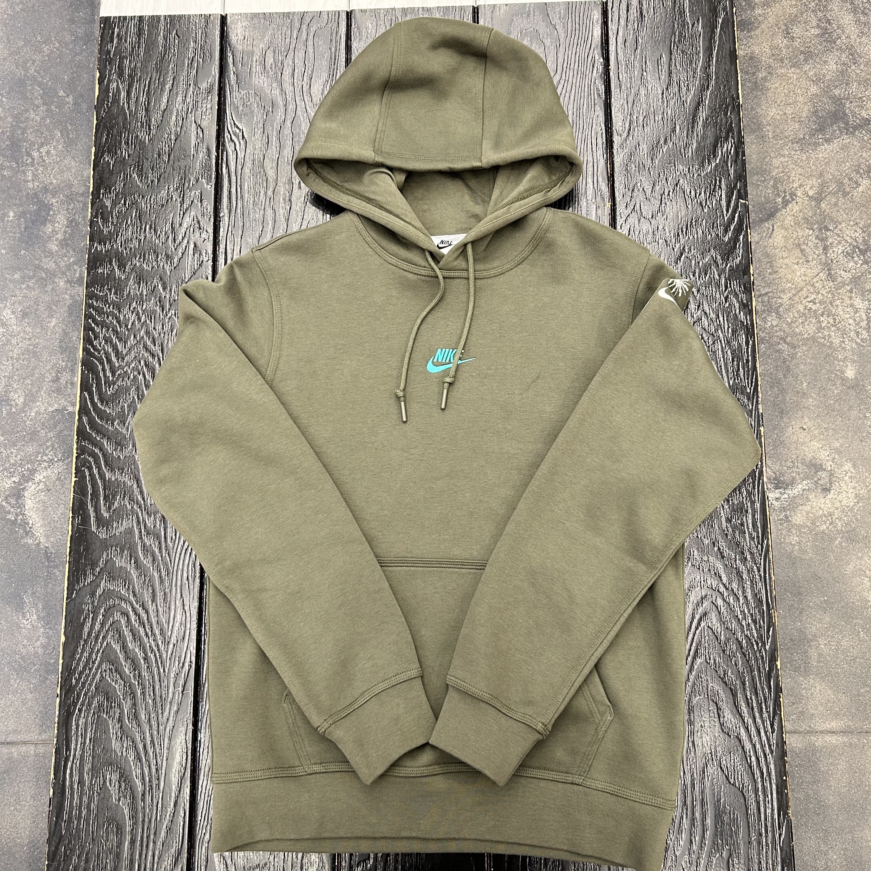 Nike/耐克秋冬新款小标针织加绒保暖连帽运动休闲套头卫衣FV8589 - 图2