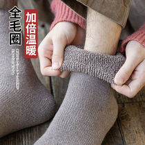 Thick Socks Mens Autumn Winter Thicken Plus Suede Midbarrel Socks Winter Warm And Warm Long Barrel Stockings Mens Wool Socks Women