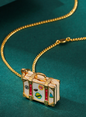 欧美时尚印花手提包吊坠