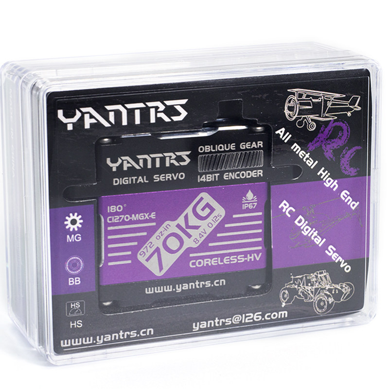 YANTRS言创斜齿60KG70Kg空心杯高速磁编码8.4V高扭防水舵机C1060,淘宝优惠券,粉丝福利购,淘宝优惠卷