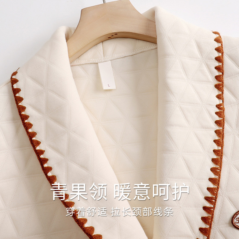 浪莎睡袍女士秋冬季长袖加厚夹层薄款浴袍空气棉大码中长款家居服,淘宝优惠券,粉丝福利购,淘宝优惠卷