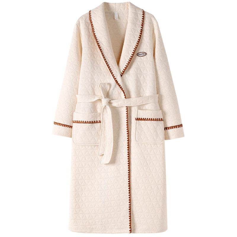 浪莎睡袍女士秋冬季长袖加厚夹层薄款浴袍空气棉大码中长款家居服,淘宝优惠券,粉丝福利购,淘宝优惠卷