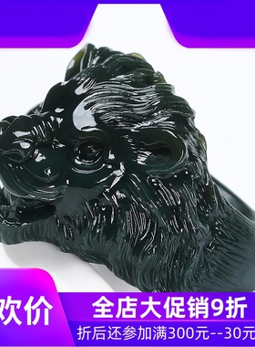 和田玉青玉狮头扳指男款天然玉石玉器霸气戒指大拇指玉扳指dcl