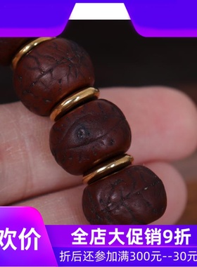 【原创臻品】藏传手工老凤眼手串 天然松石老天珠手链 时尚百搭qb