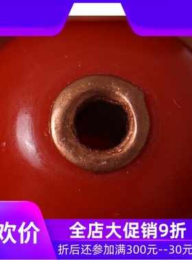 藏传老琉璃镶嵌紫铜配珠 手工文玩配饰 藏式手串顶珠项链吊坠qbt