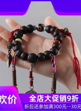 原创设计凤眼菩提子藏式手串 佛珠念珠手链男女 本命年饰品qbt