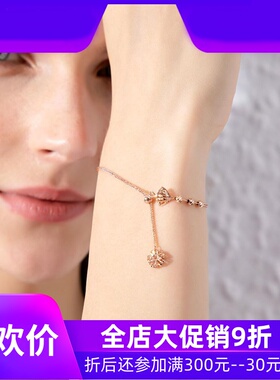18K金手链女AU750黄金玫瑰金手镯彩金手环生日情人节礼物送女友df