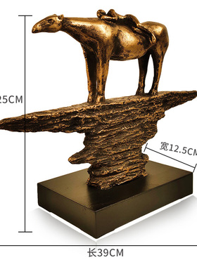 新中式风牧童骑牛铸铁开业礼品