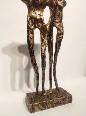 铁装饰美式玄关情侣摆件