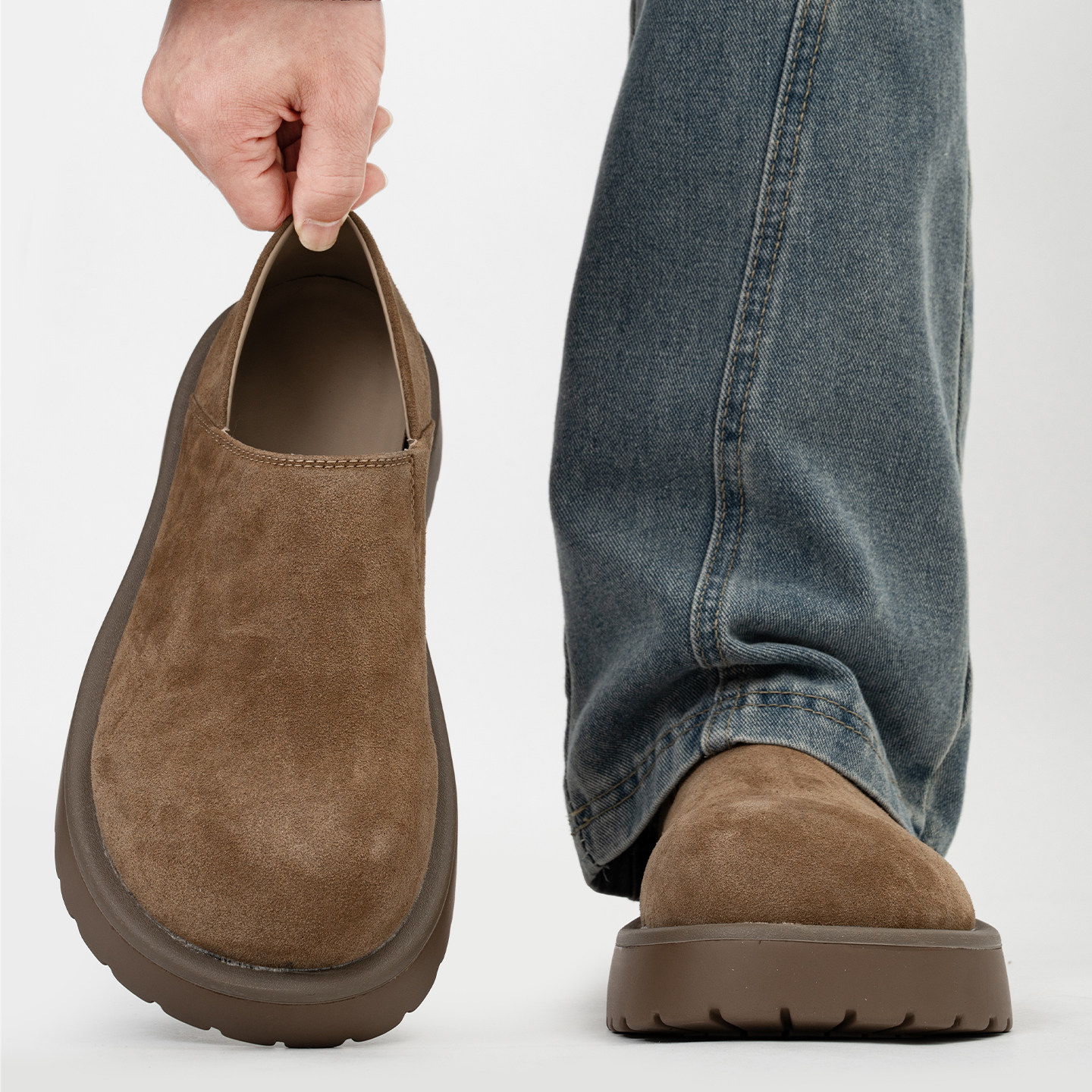 厚底全包勃肯鞋男女复古休闲一脚蹬懒人乐福鞋情侣增高大头穆勒鞋,淘宝优惠券,粉丝福利购,淘宝优惠卷