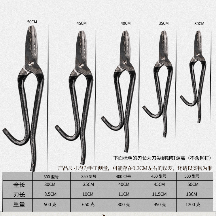 大号铁皮剪手工锻打铁皮剪刀安钢加重工业剪白铁皮重型强力剪老式 - 图0