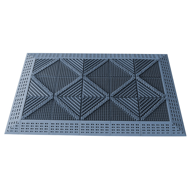 Three-in-one floor mat entry door plastic hollow carpet hotel outdoor anti-slip mat scraping mud and soil splicing foot mats