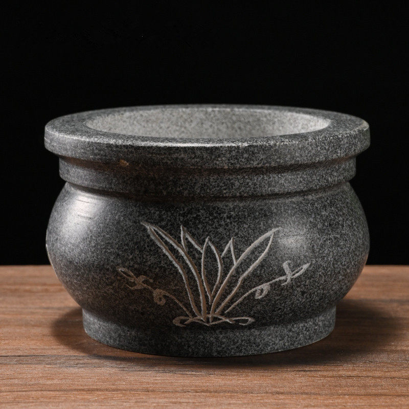 石头香炉石雕摆件用品寺庙祠堂户外上香烧香圆形石头香炉子,淘宝优惠券,粉丝福利购,淘宝优惠卷