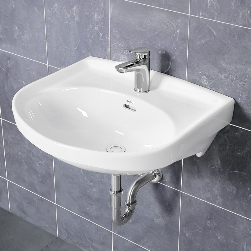 Toto壁挂式洗手盆挂盆挂墙式阳台洗脸面盆陶瓷盆单孔lwn251cb