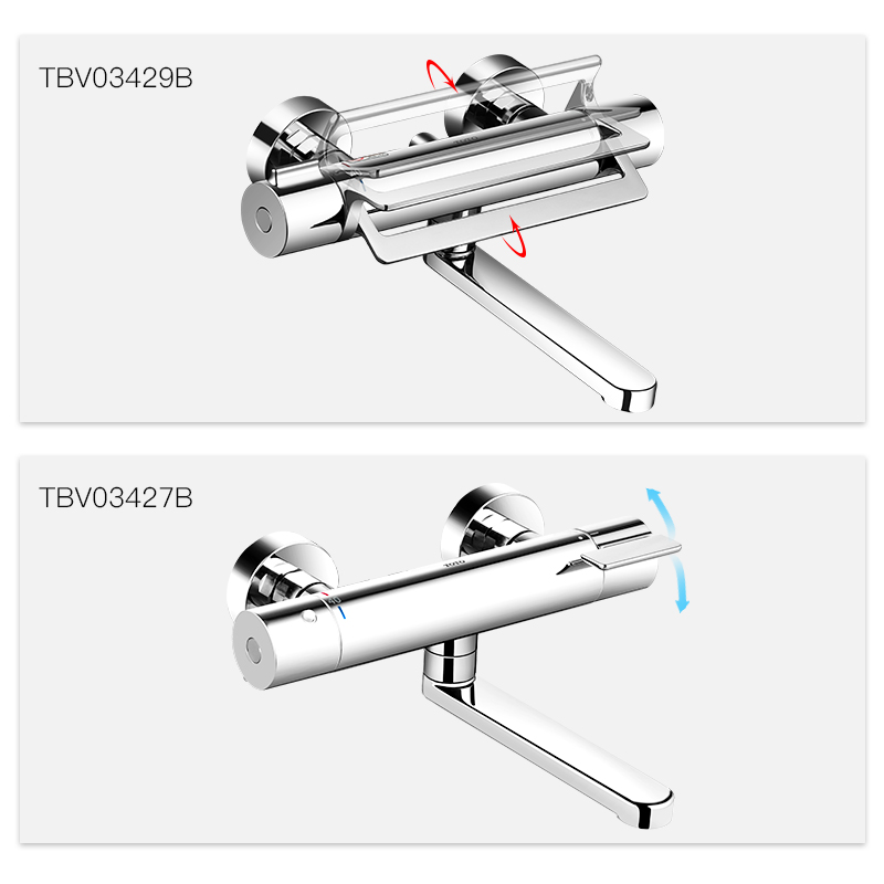 TOTO恒温冷热水龙头TBV03427 03429浴室挂墙加长型浴缸龙头(05-D)-图2
