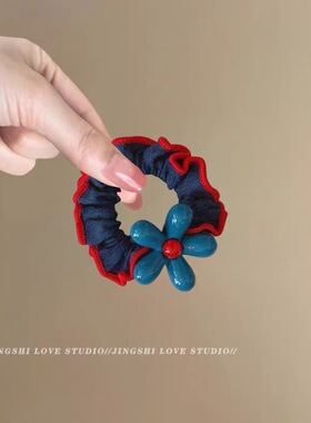 摩芷韩系甜美花朵小肠发圈