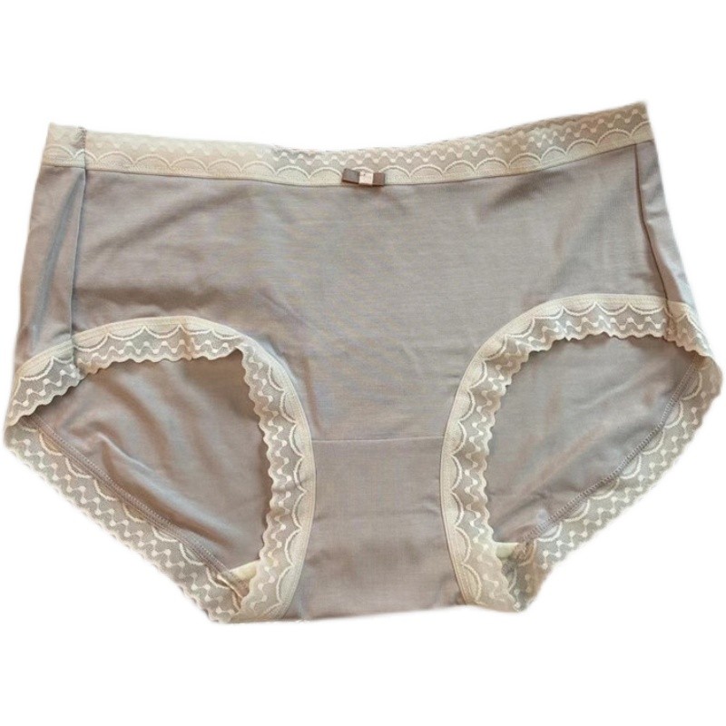 缇娅朵2112日系蕾丝女士内裤纯棉档莫代尔包臀中腰短裤无痕五条装 - 图3
